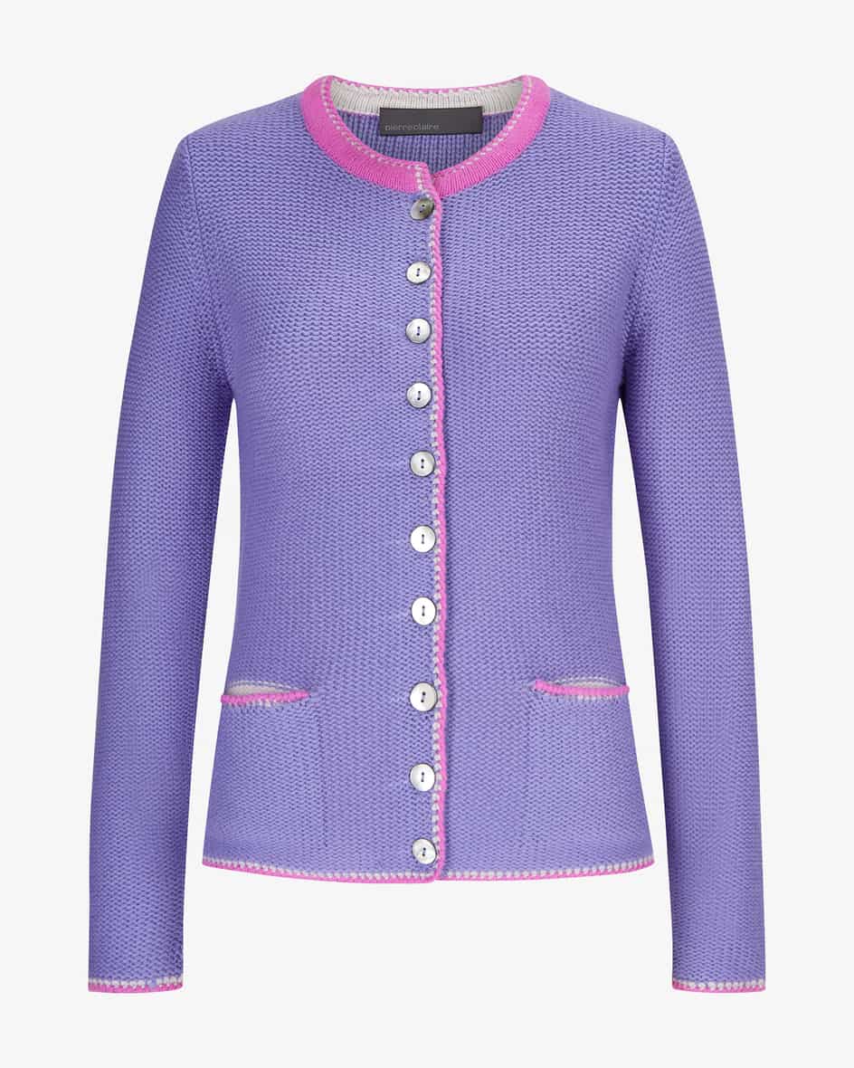 Trachten-Strickjacke für Damen von Pierre Claire in Flieder. Der Mix ausMerinowolle und Cashmere verleiht dem Linksstrick-Modell eine.... Mehr Details bei Lodenfrey.com!