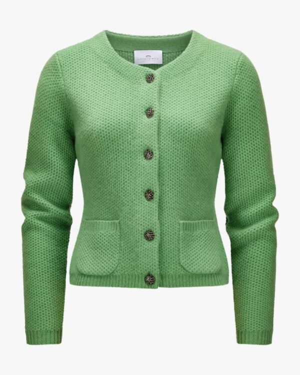 Trachten-Cashmere-Strickjacke für Damen von LODENFREY München 1842 in Grün.Tradition und Moderne in perfektem Zusammenspiel – Das Modell begeistert.... Mehr Details bei Lodenfrey.com!