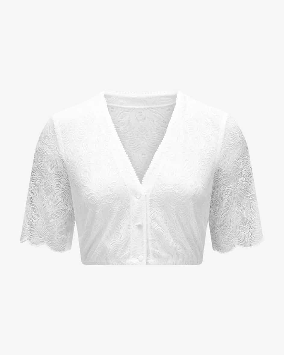 Clara Dirndlbluse für Damen von LODENFREY in Weiß. Das Modell zeichnet sichdurch die semi-transparente Spitzen-Qualität aus elastischem Material.... Mehr Details bei Lodenfrey.com!