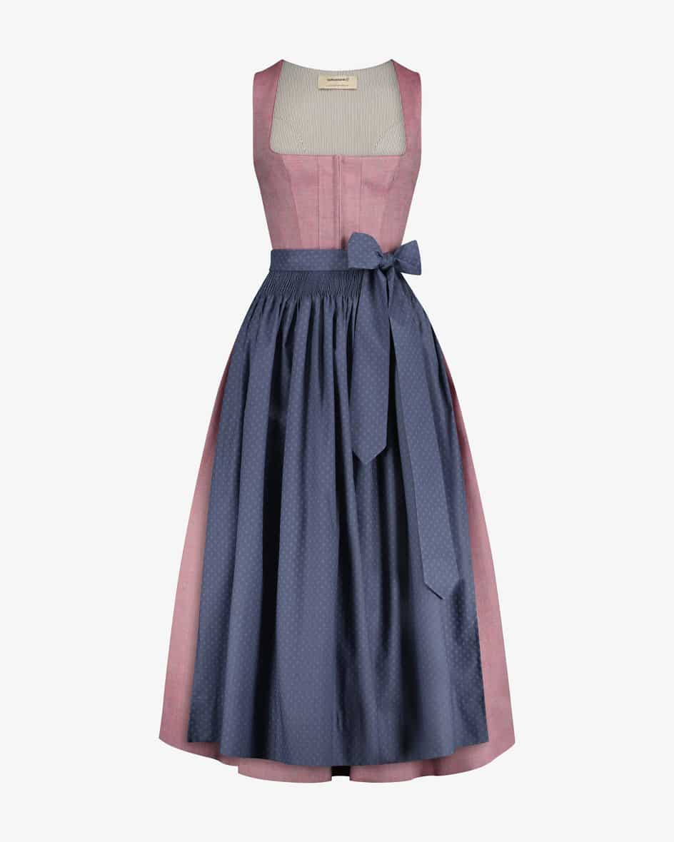 Antonia Leinen-Dirndl lang mit Schürze für Damen von Gottseidank x LODENFREY inBeere und Blau. Historische Tracht mit modernem Zeitgeist – Dank.... Mehr Details bei Lodenfrey.com!