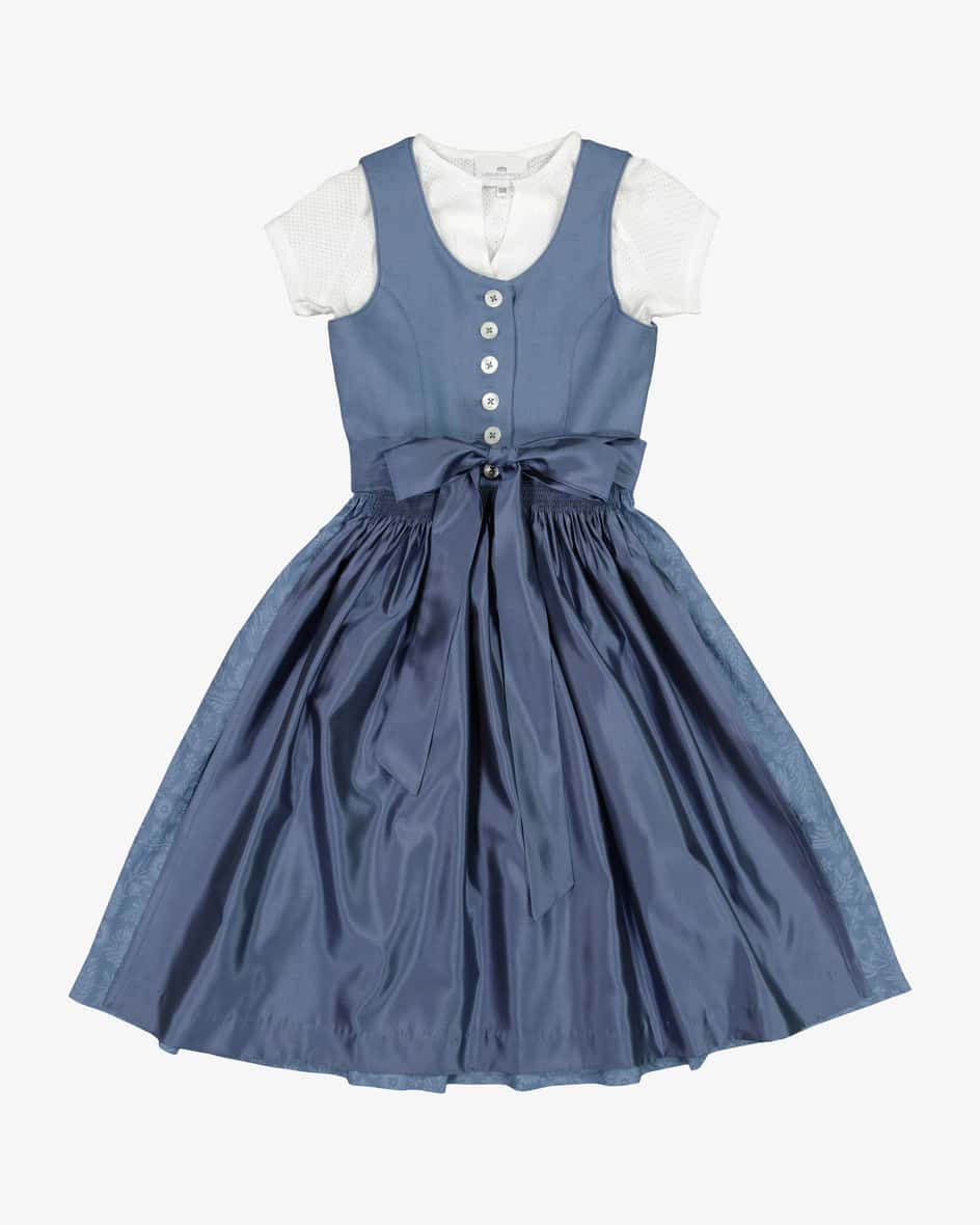 Bergsee Wiesndirndl mit Bluse und Schürze für Mädchen von LODENFREY in Blau.Dank derklassischen Schnittführung und dem Leinen-Mieder ist das Modell.... Mehr Details bei Lodenfrey.com!