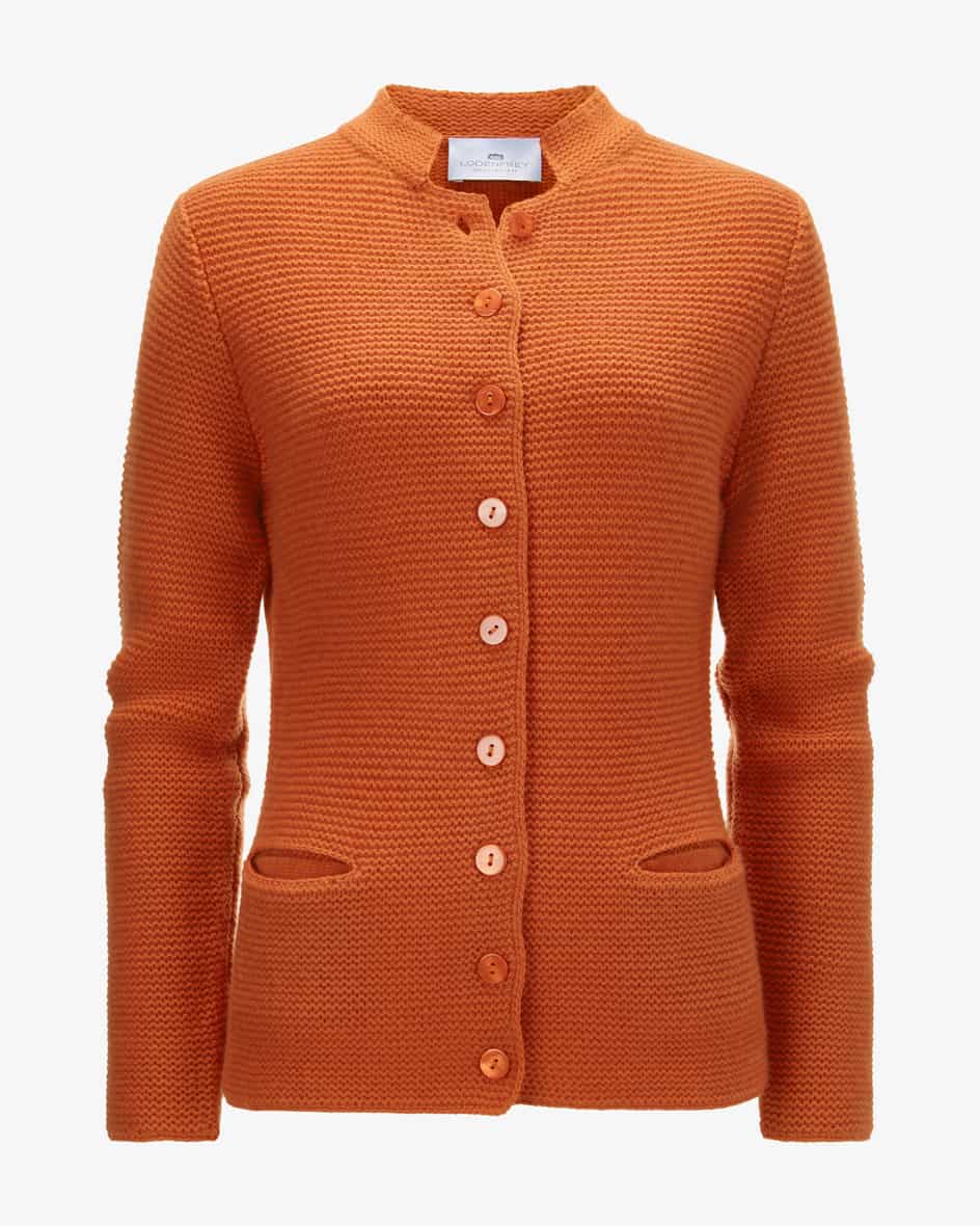 Stuttgart Trachten-Strickjacke für Damen von LODENFREY München 1842 in Orange.Tradition und Moderne in perfektem Zusammenspiel – Das Modell aus.... Mehr Details bei Lodenfrey.com!