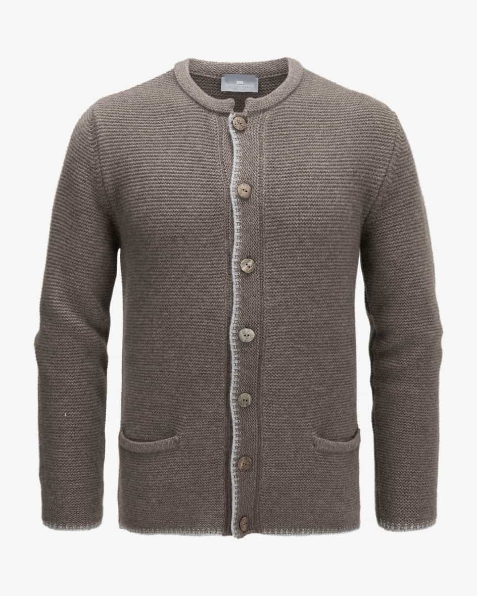 Alex Trachten-Cashmere-Strickjacke für Herren von LODENFREY in Taupe undHellgrau. Das Modell aus besonders weicher Cashmere-Qualität besticht.... Mehr Details bei Lodenfrey.com!