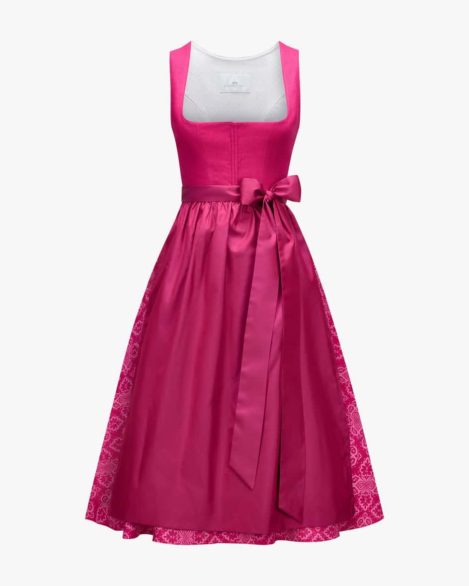 Midi-Wiesndirndl mit Schürze für Damen von LODENFREY in Fuchsia. JahrelangeErfahrung