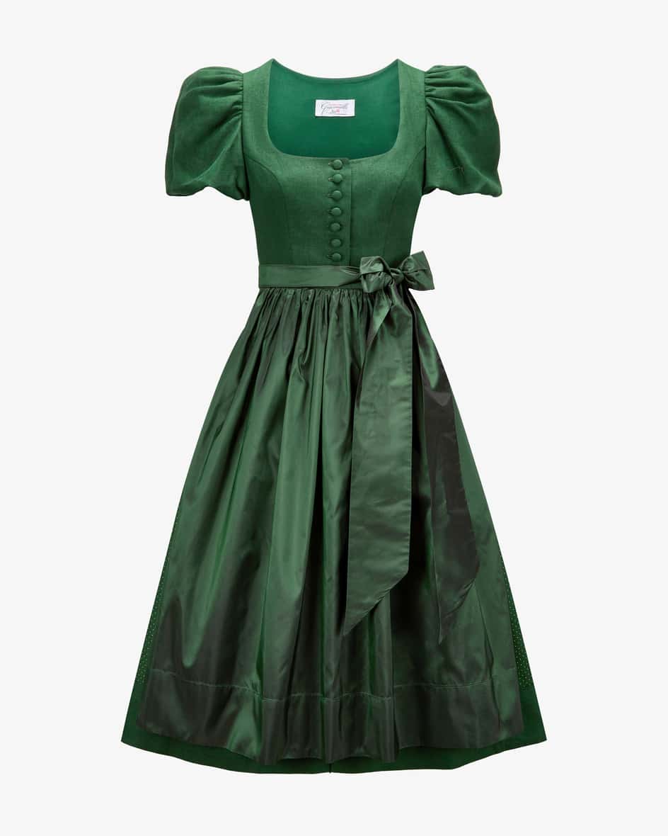 Giulia Midi-Leinendirndl mit Seidenschürze für Damen von Nicoletta Giacomelli inDunkelgrün. Die Kreationen des Labels verbinden Tradition und Moderne.... Mehr Details bei Lodenfrey.com!