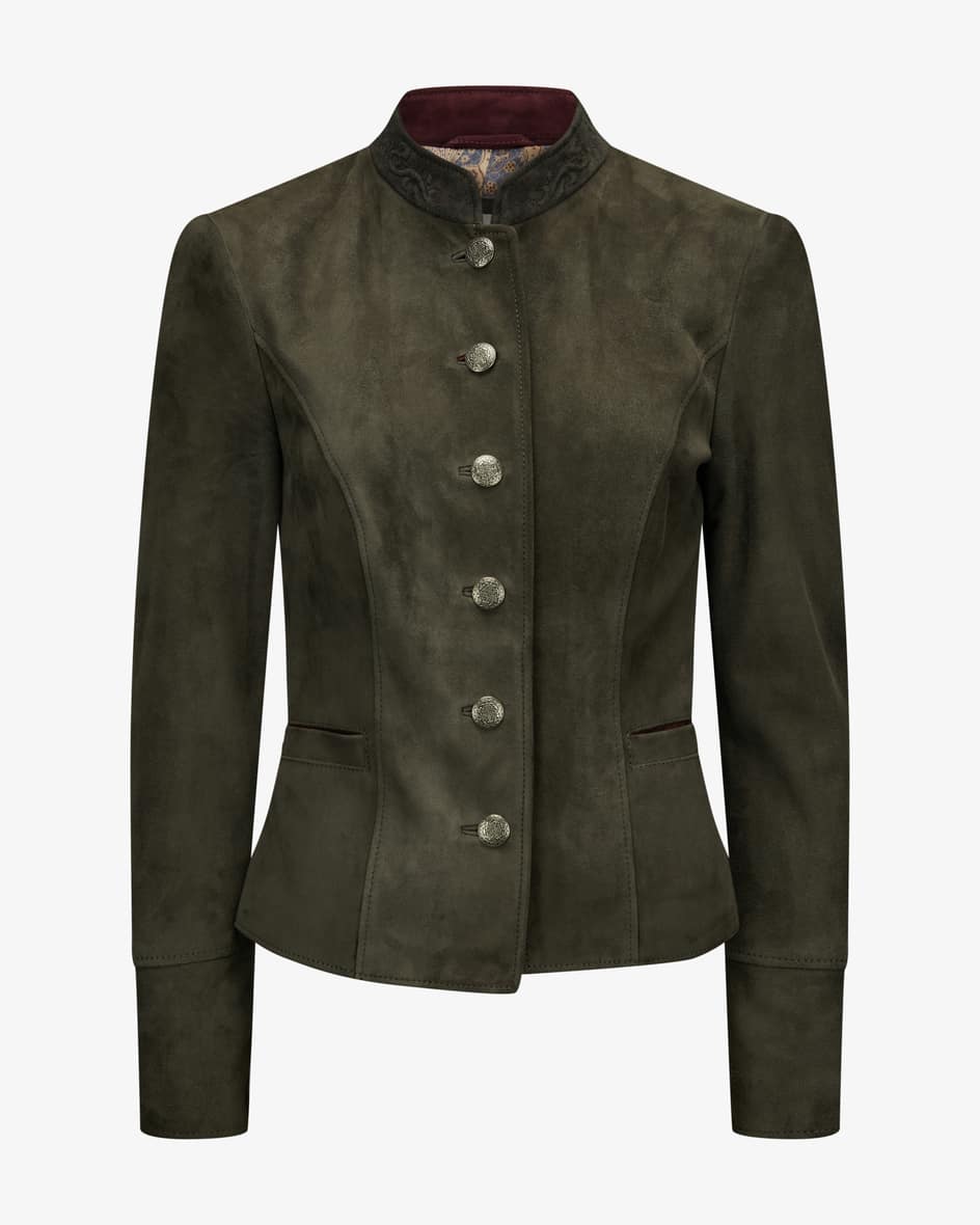 Aurelia Leder-Trachtenjacke für Damen von Meindl in Urban Green. Dastraditionelle Modell überzeugt durch zeitlose Eleganz in hochwertiger.... Mehr Details bei Lodenfrey.com!