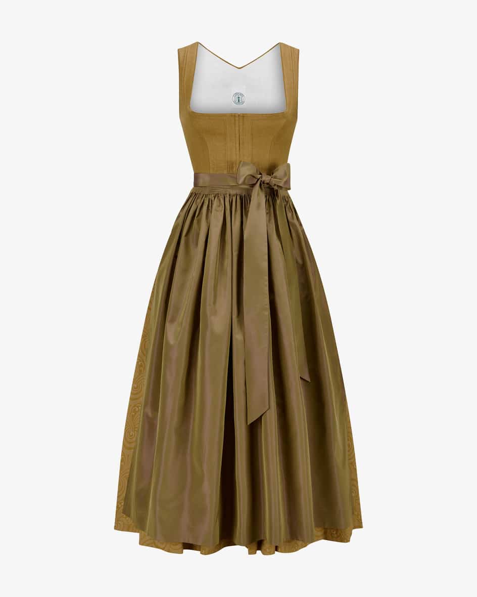 Lyana Dirndl lang mit Schürze für Damen von Tostmann in Khaki. Trachten-Handwerkaus Österreich - Das traditionelle Modell überzeugt mit strukturiertem.... Mehr Details bei Lodenfrey.com!